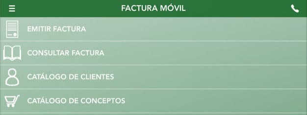 Emitir facturas SAT móvil