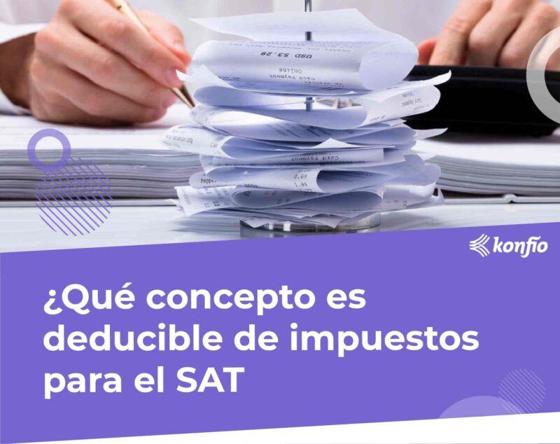 ¿Qué concepto es deducible de impuestos para el SAT?