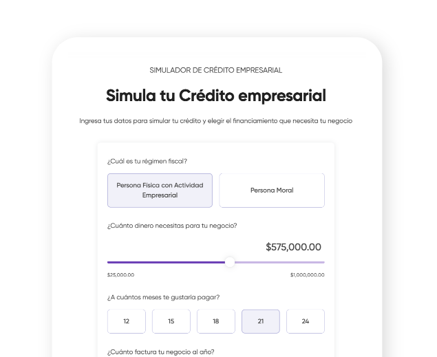 Simula tu crédito empresarial